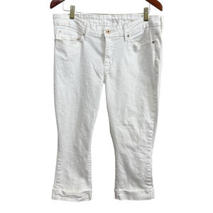 Signature by Levi Strauss White Cropped Jeans